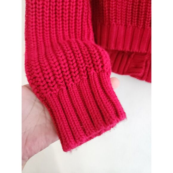 ATM Anthony Thomas Melillo Women Red Cotton/Cashmere Cardigan size Medium - Picture 8 of 10